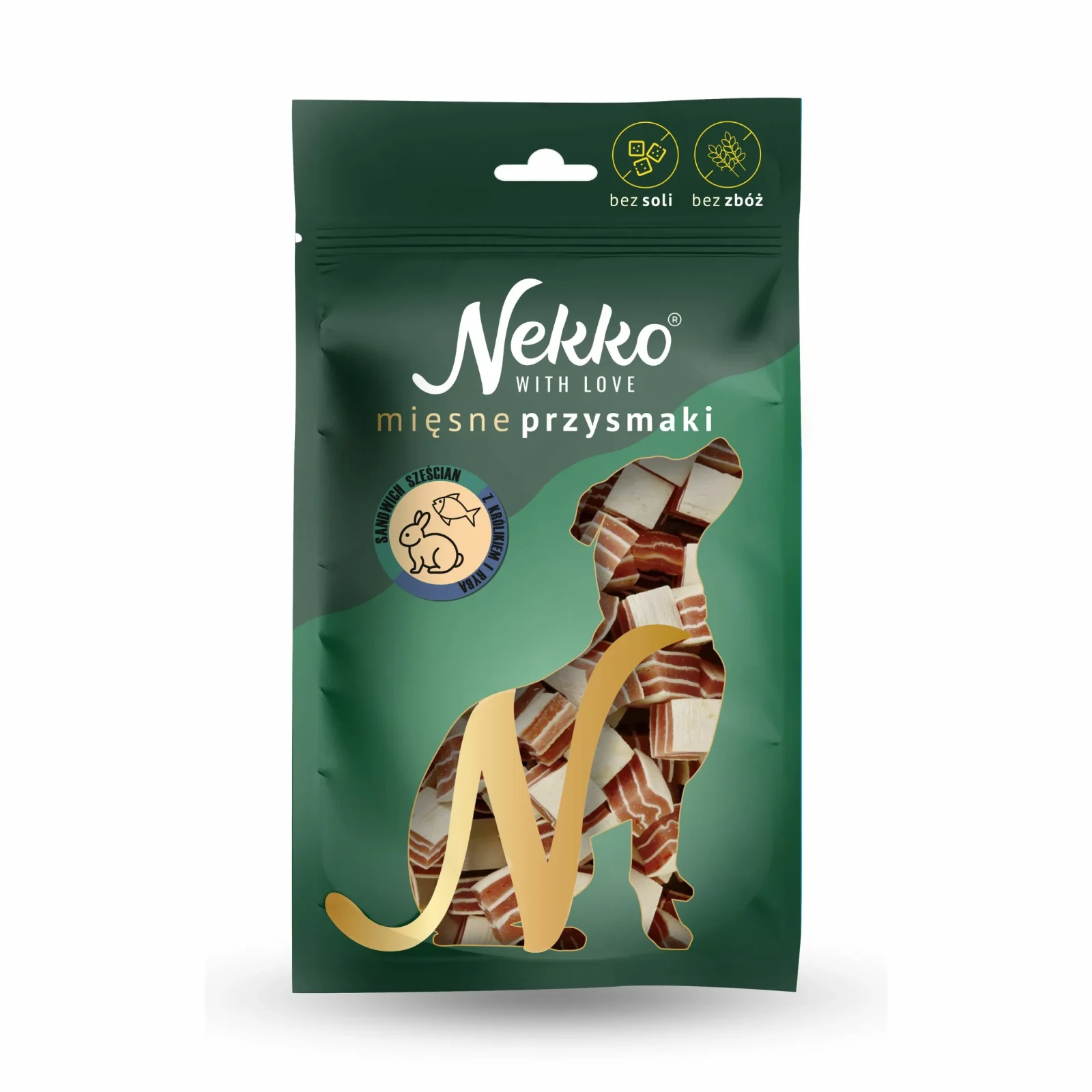NEKKO Sandwich Sześcian królik i ryba 80g