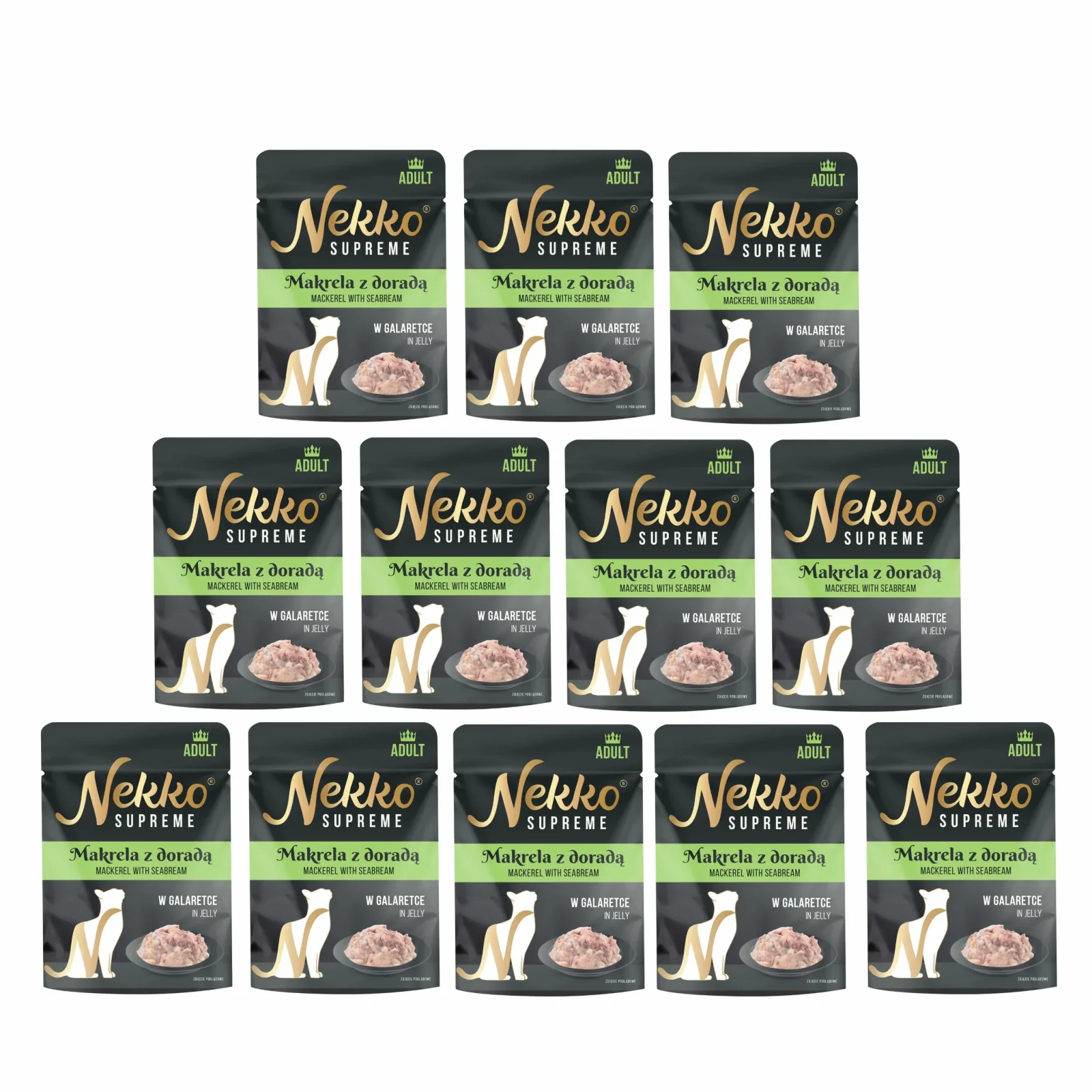 NEKKO SUPREME Adult Makrela z Doradą w galaretce 12x70g