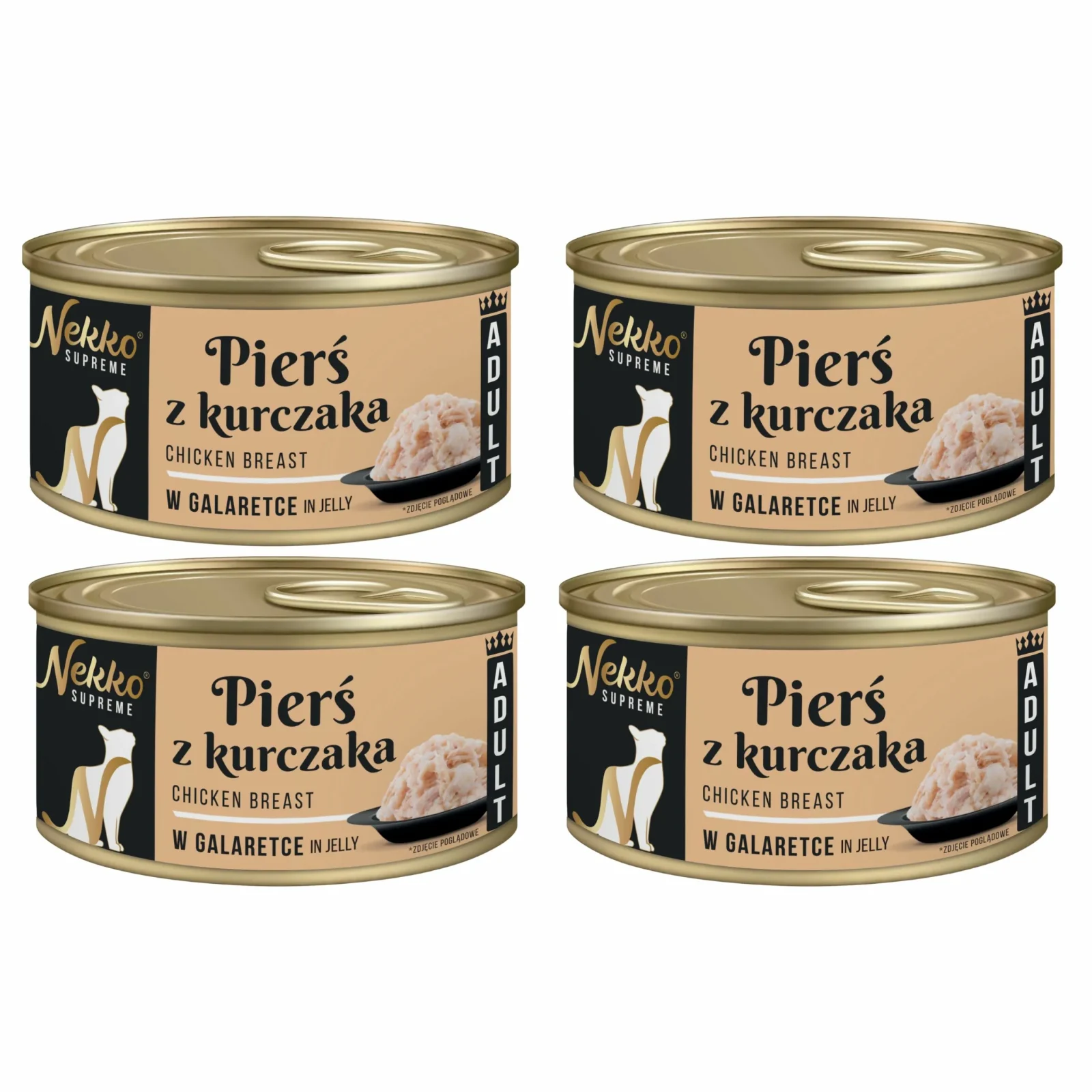 NEKKO SUPREME Adult Pierś z Kurczaka w galaretce 4x80g