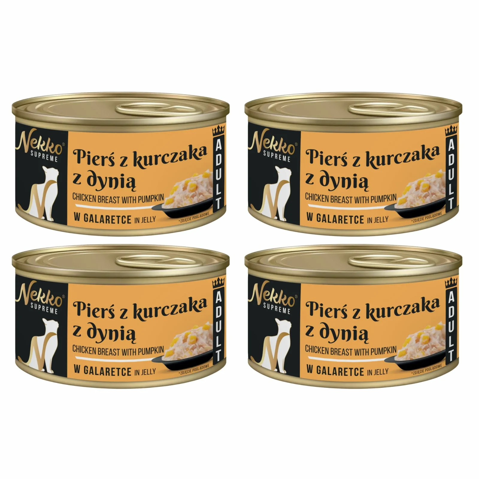 NEKKO SUPREME Adult Pierś z Kurczaka z Dynią w galaretce 4x80g