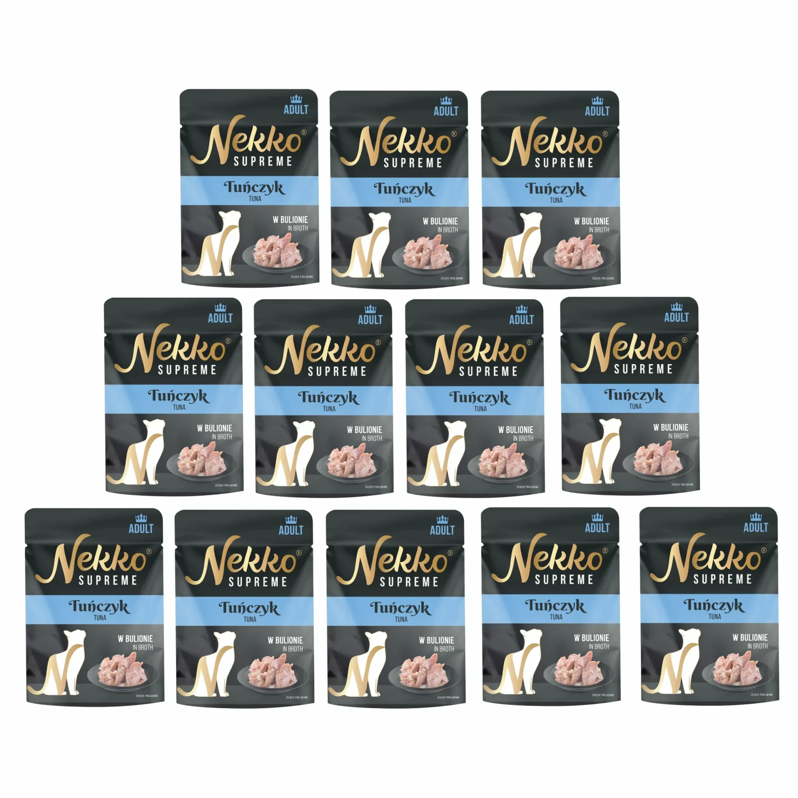 NEKKO SUPREME Adult Tuńczyk w bulionie 12x70g