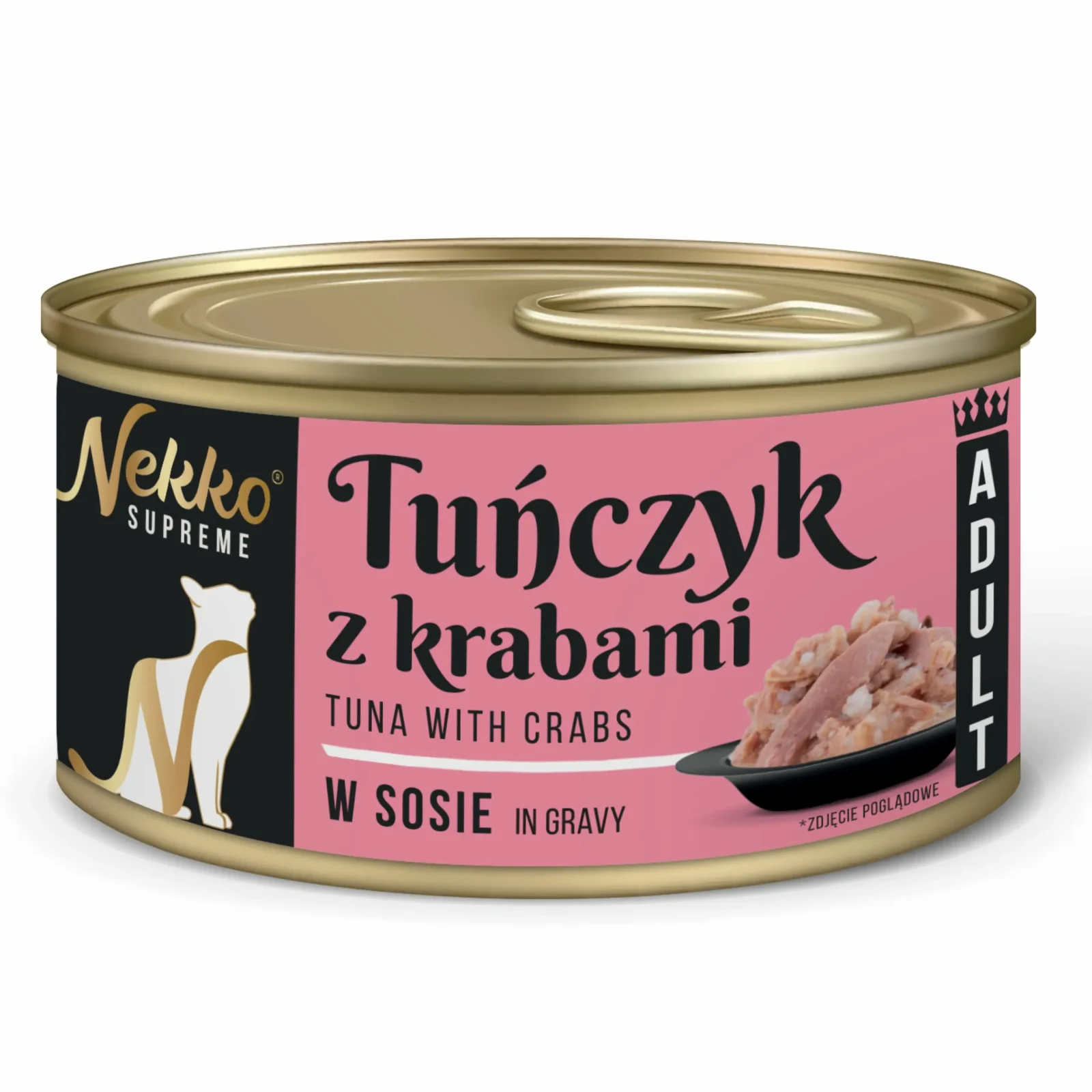 NEKKO SUPREME Adult Tuńczyk z Krabami w sosie 80g