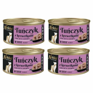 NEKKO SUPREME Adult Tuńczyk z Krewetkami w sosie 4x80g