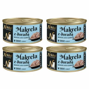 NEKKO SUPREME Kitten Makrela z Doradą w sosie 4x80g