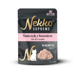 NEKKO SUPREME KITTEN Tuńczyk łosoś w galaretce 70g mokra karma dla kociąt