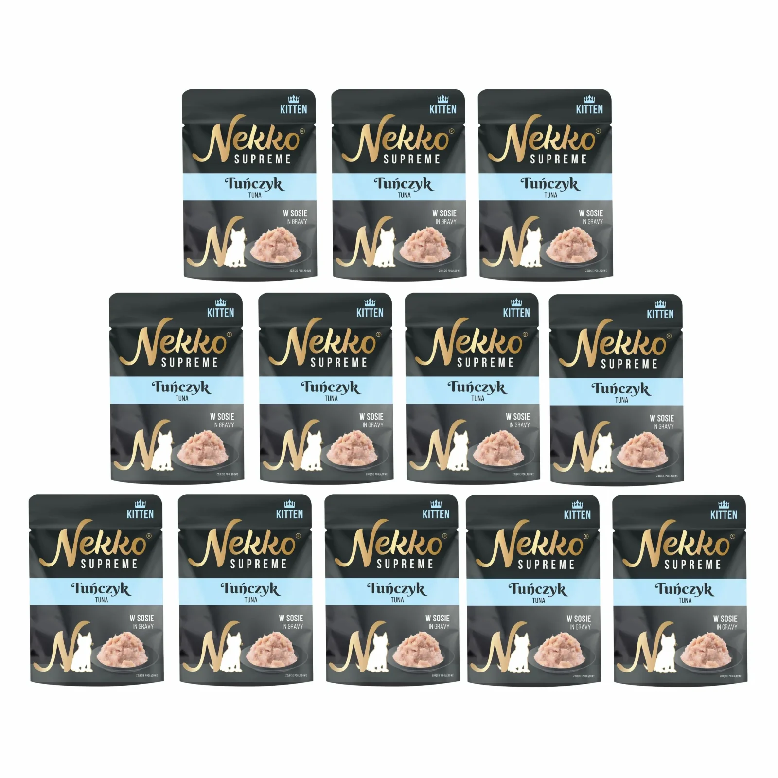 NEKKO SUPREME Kitten Tuńczyk w sosie 12x70g