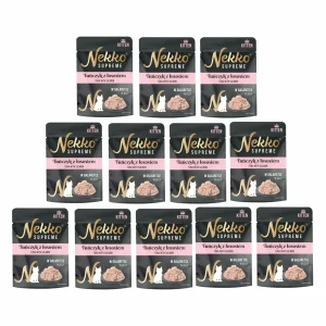 NEKKO SUPREME Kitten Tuńczyk z Łososiem w galaretce 12x70g