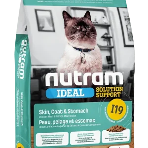 NUTRAM Cat I19 Skin Coat Stomach 5.4kg Wrażliwe koty dorosłe Łosoś Kurczak