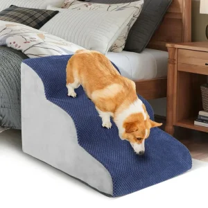 NUXIE® PREMIUM Schody dla psa 3 schodki rampa podest legowisko 60cm
