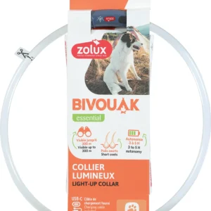 Obroża LED świecąca dla psa – silikonowa – Bivouak – niebieska
