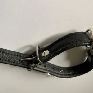 Obroża ze skóry łosia czarna 35cm długość , szer 2 cm