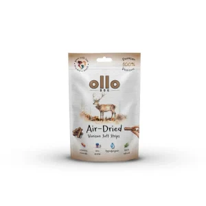 Ollo Air Dried 100% Venison Strips Przysmaki dla Psów Jeleń 80g