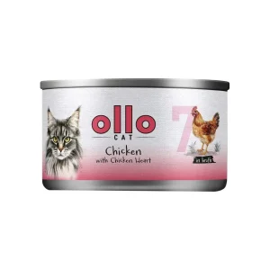 Ollo Cat nr 7 Kurczak z Sercami z Kurczaka 70 g – mokra karma uzupełniająca dla kota