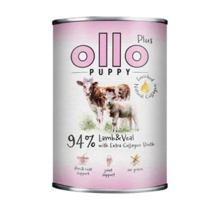 Ollo Plus Kolagen Puppy Jagnięcina i Cielęcina 400 g – mokra karma dla szczeniąt