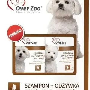 Over Zoo Dwupak Szampon + Odżywka dla białej sierści