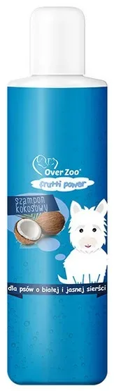 Over Zoo Frutti Power Szampon o zapachu kokosowym – psy z białą i jasną sierścią 200ml