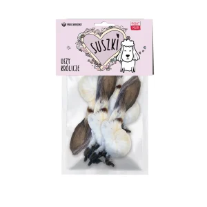 Paka Zwierzaka Suszki Uszy Królicze z Sierścią 4szt.