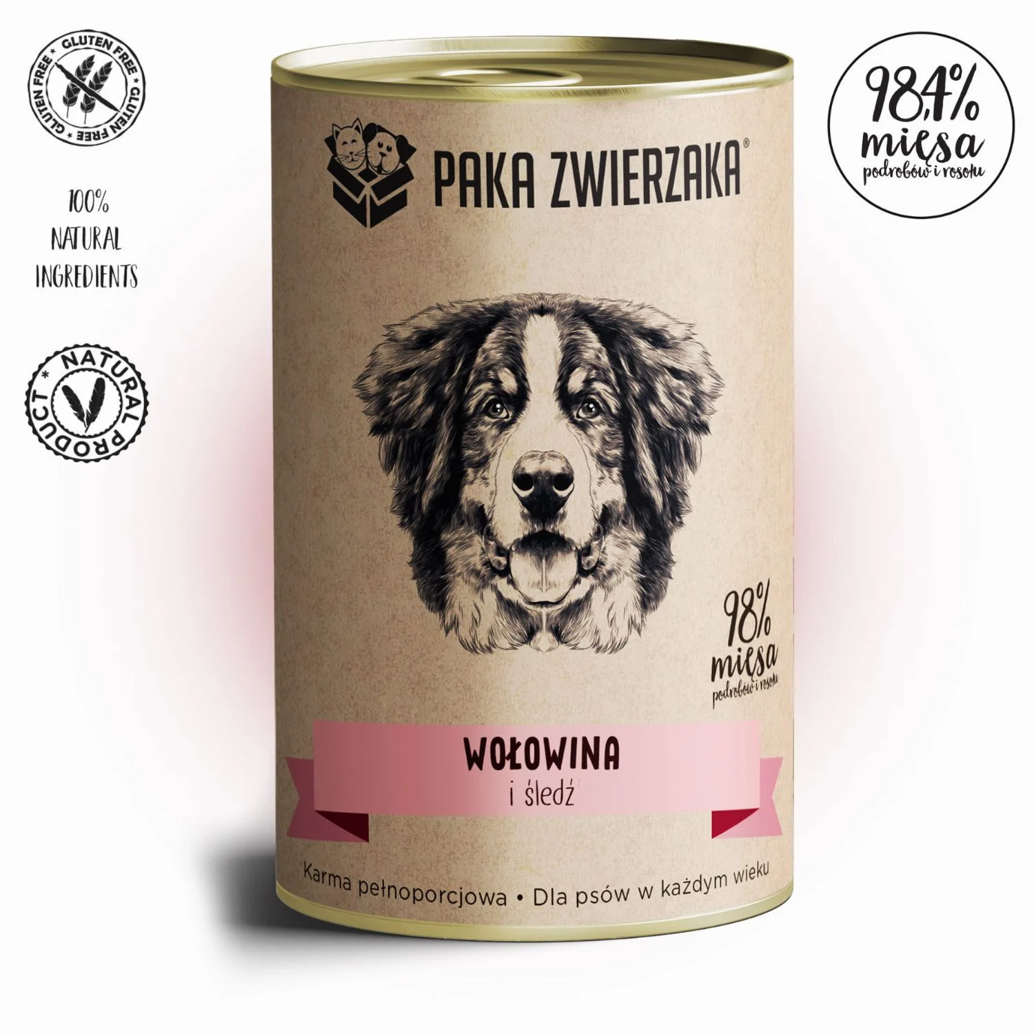 Paka Zwierzaka Wołowina i Śledź 400g - Image 2