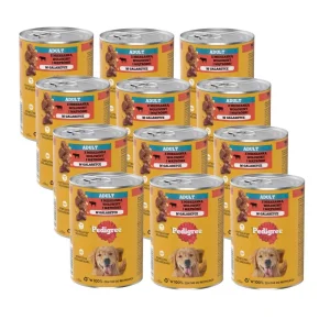 PEDIGREE Adult mokra karma pełnoporcjowa dla dorosłych psów, z wołowiną w galaretce12x400g