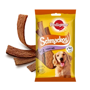 PEDIGREE Schmackos 36g - przysmak dla dorosłych psów, o smaku wołowiny, jagnięciny i drobiu