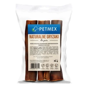Petmex Skóra Wołowa Nadziewana Penisem 15 cm – gryzak dla psa 3 szt