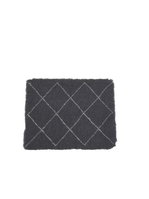 Posłanie izolacyjne dry bed 50×70 cm grafit w białą kratę