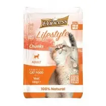 Princess Lifestyle Chunks Cielęcina 100 g dla kota kawałki mięsa w sosie