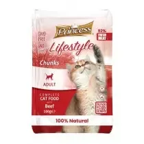 Princess Lifestyle Chunks Wołowina 100 g dla kota kawałki mięsa w sosie
