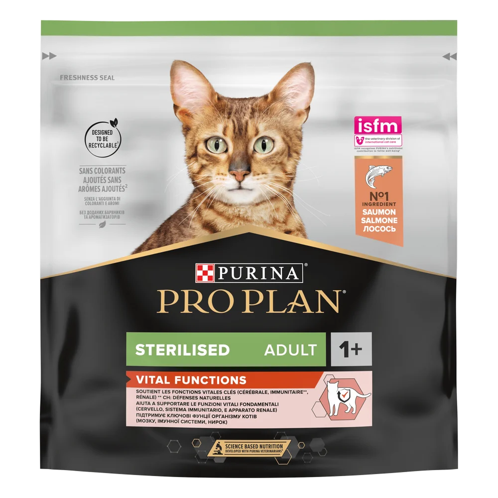 PRO PLAN Sterilised Vital Functions Karma dla kotów bogata w łososia 400g