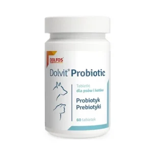 Probiotyk z prebiotykiem dla psa lub kota Dolvit 60 tabletek