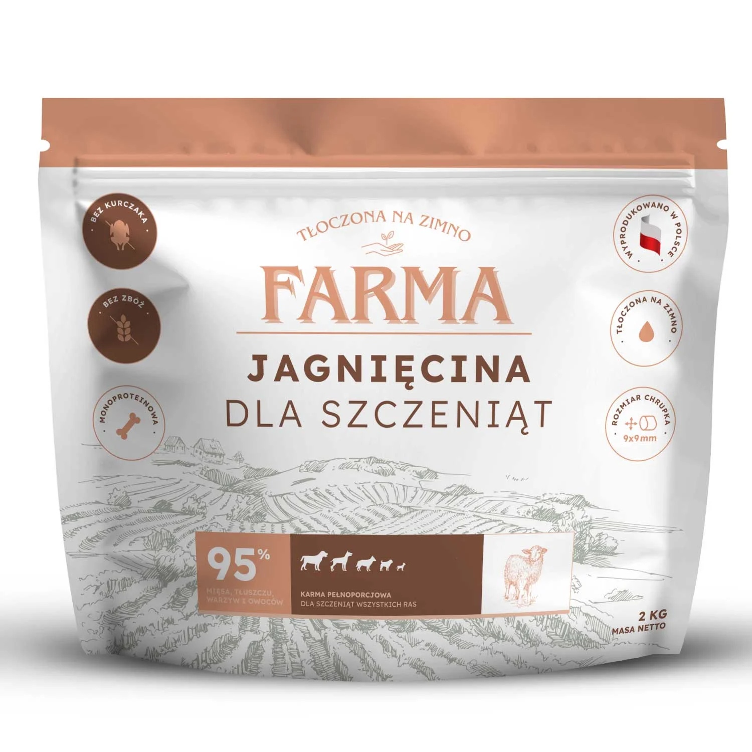 Próbka Farma – Jagnięcina Dla Szczeniąt Tłoczona na Zimno