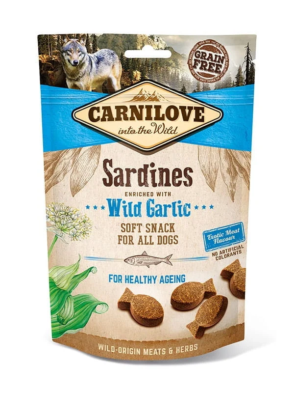 Przysmak dla psa Carnilove Dog Snack Sardynki z Czosnkiem niedźwiedzim 200g