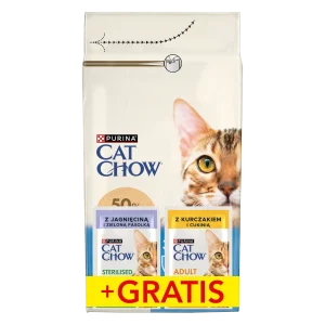 PURINA Cat Chow 3in1 Karma bogata w indyka 1,5kg + 2 saszetki GRATIS