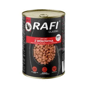 RAFI Cat Kawałki z wołowiną w sosie- puszka 415g