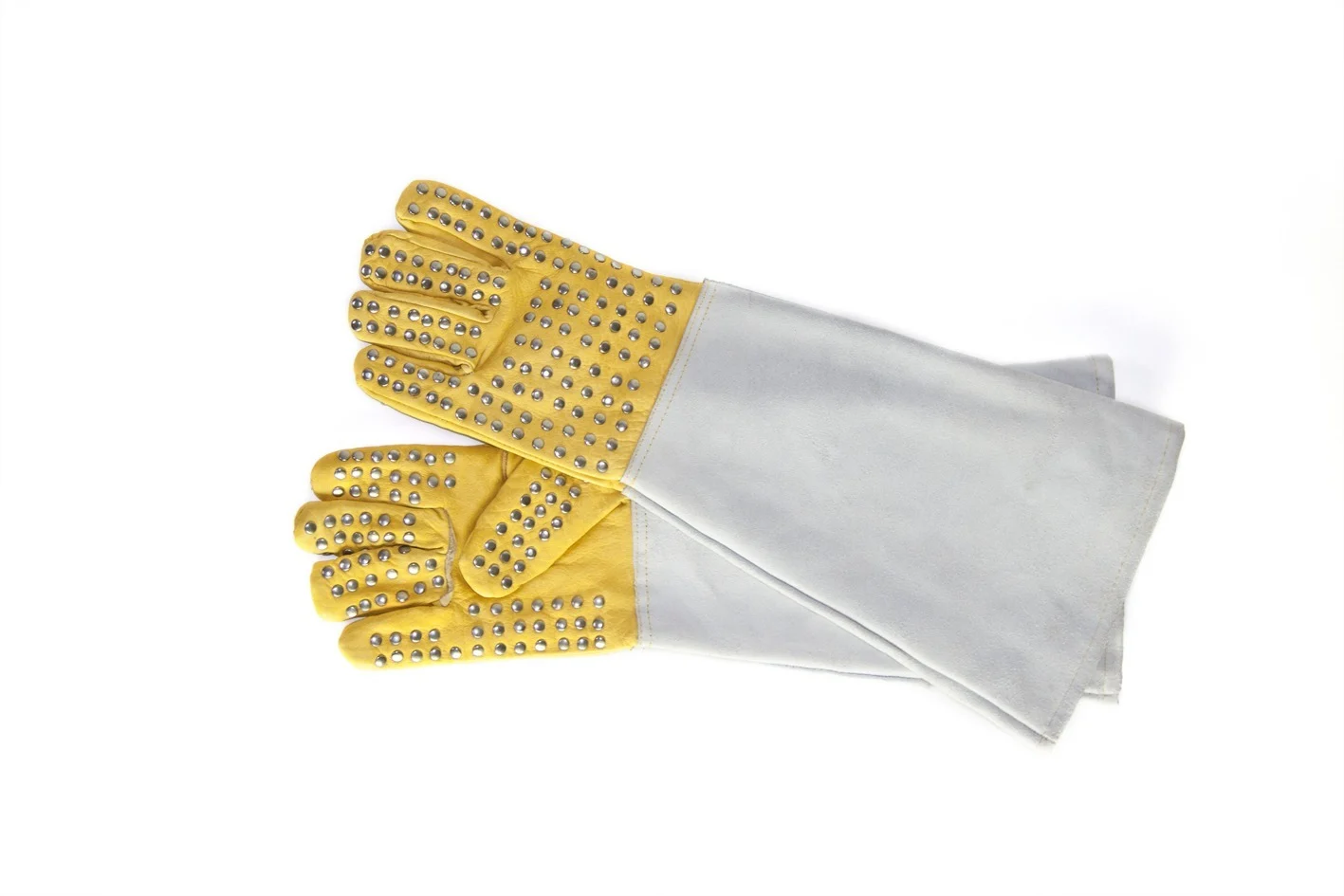 REPTECH Profesjonalne rękawice skórzane, wydłużone, wzmocnione pinami (60 cm) - Image 2