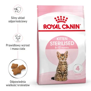 ROYAL CANIN Kitten Sterilised 2kg karma sucha dla kociąt od 6 do 12 miesiąca życia, sterylizowanych