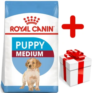 ROYAL CANIN Medium Puppy 15kg karma sucha dla szczeniąt, od 2 do 12 miesiąca, ras średnich + niespodzianka dla psa GRATIS!