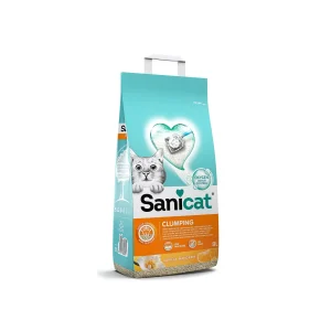 Sanicat Clumping Wanilia i Mandarynka – Żwirek Bentonitowy Zbrylający, 8 L