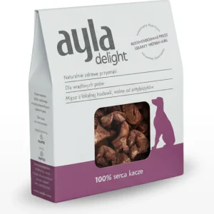 Serca kacze liofilizowane – 28 g – naturalny przysmak dla psa klasy Human Grade