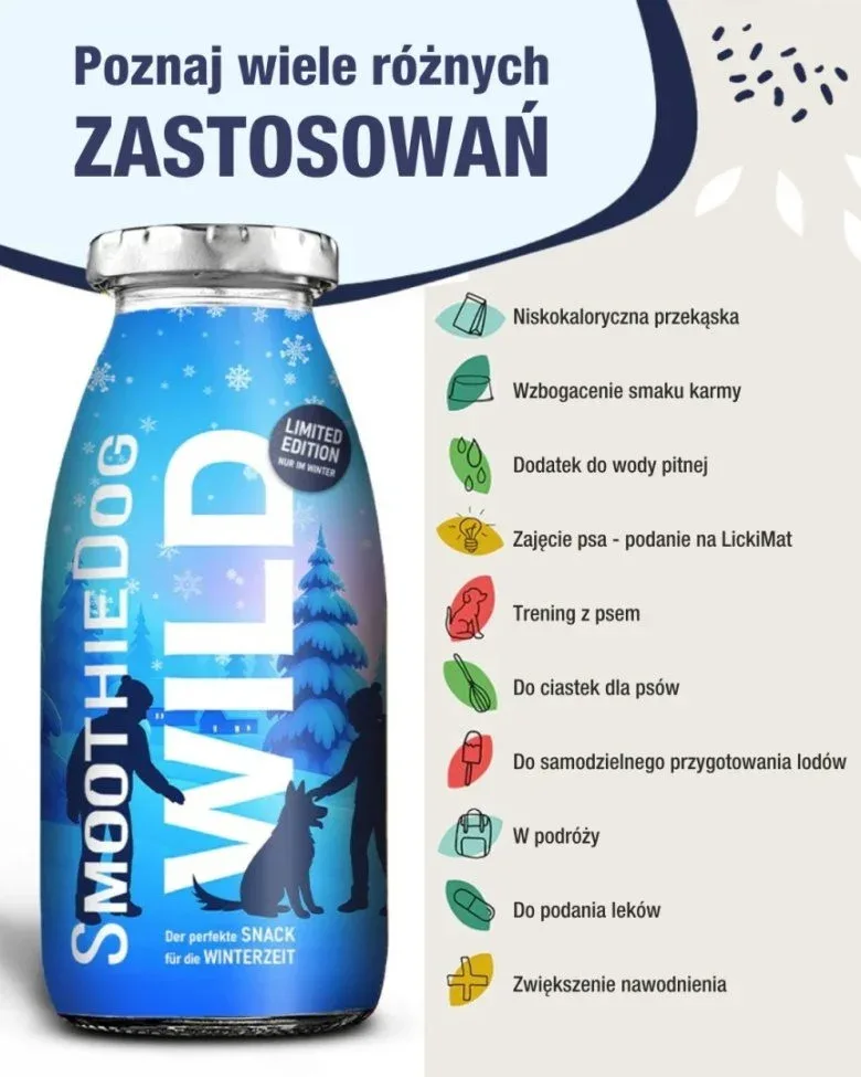 SMOOTHIE DOG Wild Dziczyzna z warzywami Przekąska na siła i odporność dla psa 250ml 100% Naturalna - Image 2