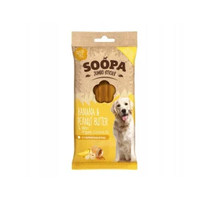 Soopa Dental Stick Jumbo Banan i Masło Orzechowe 170g