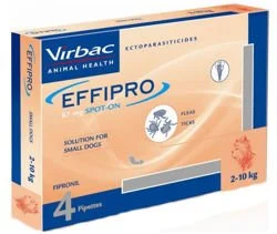 Spot-on na pchły i kleszcze EFFIPRO 2-10kg