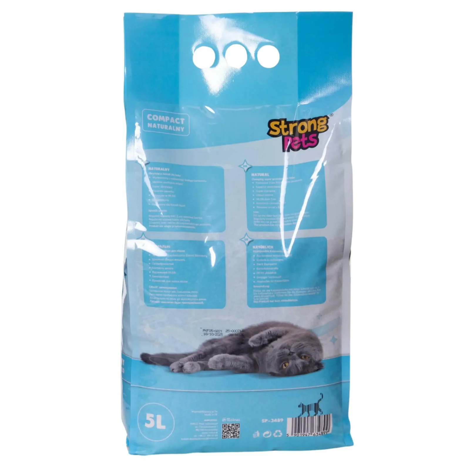 STRONG PETS Żwirek Bentonitowy Compact Naturalny 5L - Image 2