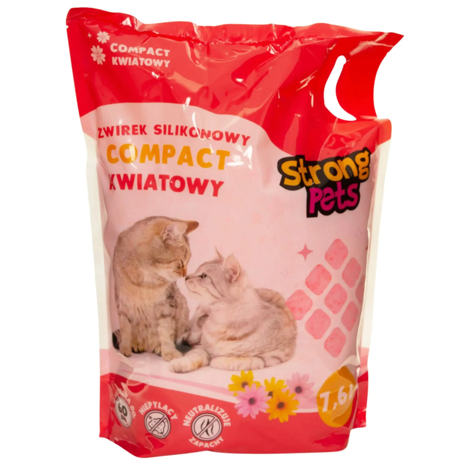 STRONG PETS Żwirek silikonowy Compact Kwiatowy 7,6L