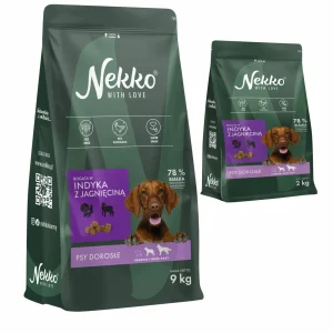 Sucha Karma Dla Psa NEKKO GF Adult Średnie Duże Rasy Indyk z Jagnięciną 9kg Gratis 2kg