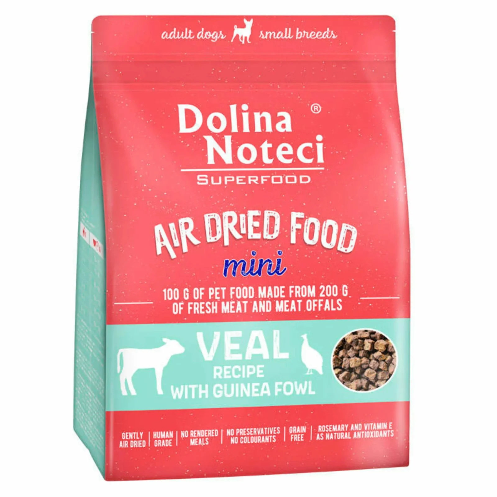 Sucha karma DOLINA NOTECI Super Food Mini Cielęcina Perliczka 1kg