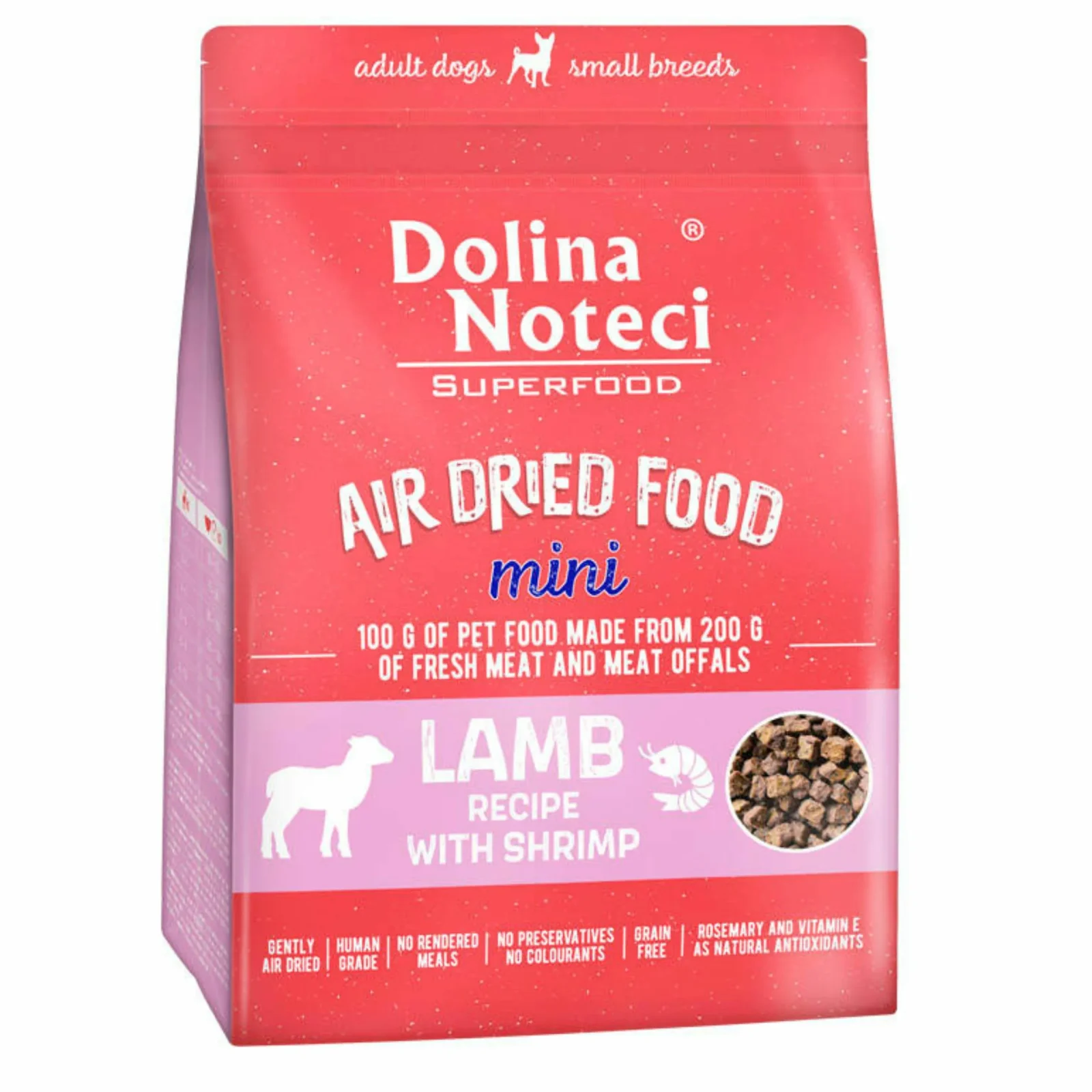 Sucha karma DOLINA NOTECI Super Food Mini Jagnięcina z Krewetką 1kg