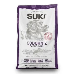 Suki przepiórka bogata w indyka – tłoczona na zimno karma półwilgotna dla psa - 3kg