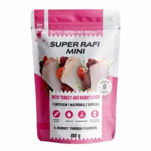 SUPER RAFI Mini z Indykiem i Wątróbką z Królika 100g