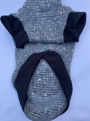 Sweter szary dla pieska z kieszonką XS - Image 2